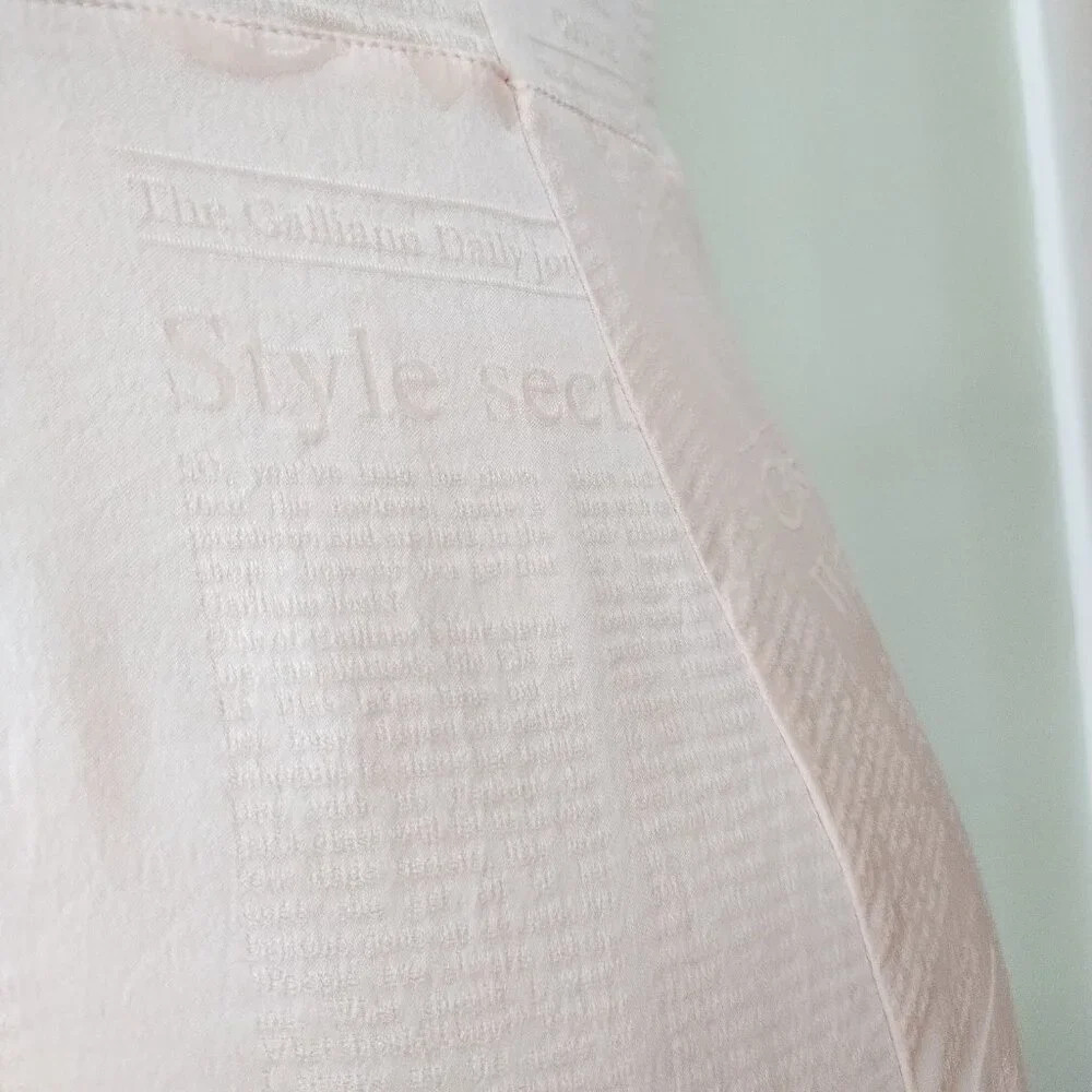 John Galliano Lingerie newspaper print vintage style silk slip dress - Picture 13 of 16